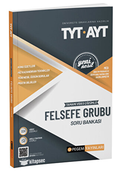 TYT-AYT Felsefe Grubu Soru Bankası Pegem Akademi Yayıncılık